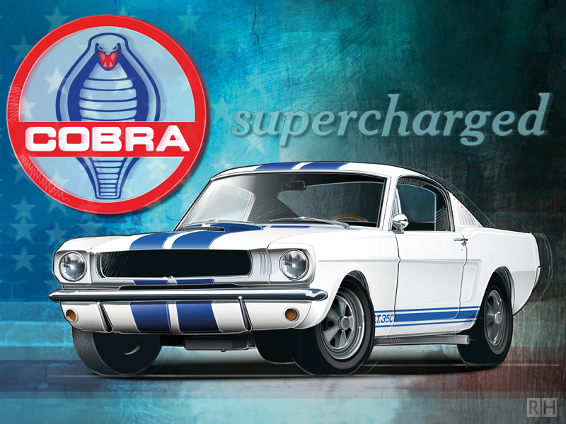 Auto-illustratie Ford Mustang GT 350